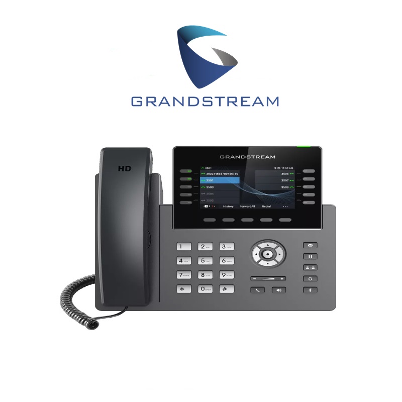 GRP2615 - 10 TECLAS DE LÍNEA CON HASTA 5 CUENTAS SIP WI-FI DE DOBLE BANDA 802.11 A/B/G/N/AC 40 TECLAS BLF DIGITALES INTEGRADAS BLUETOOTH INTEGRADO