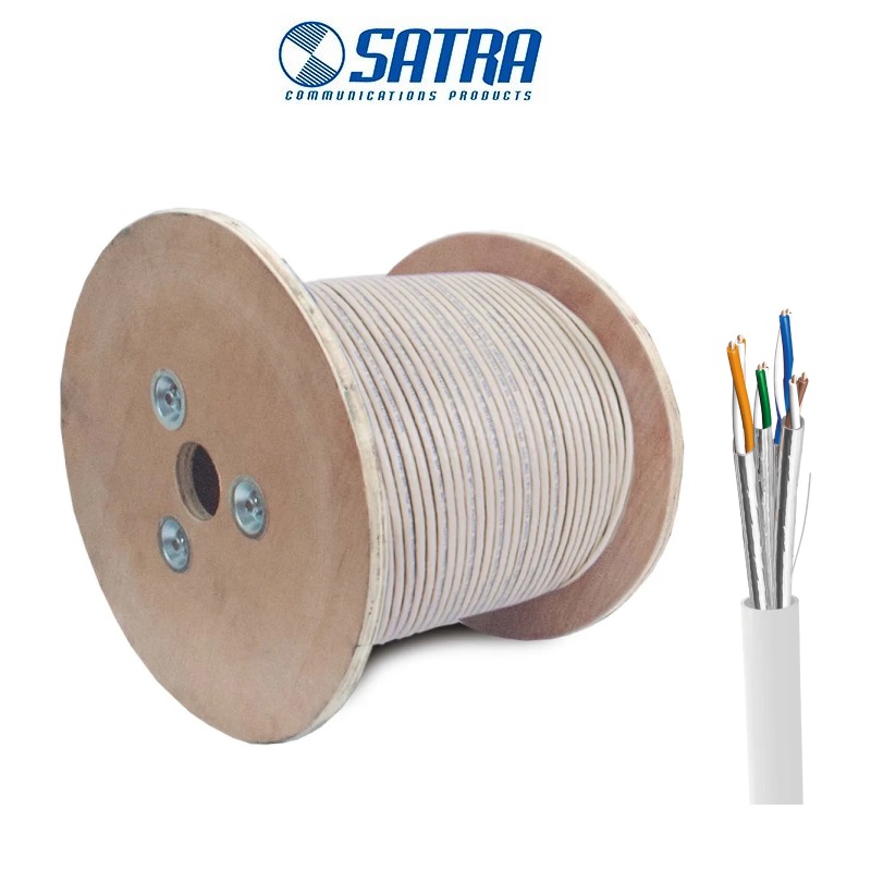 CABLE SOLIDO U/FTP LSZH CAT6A BLANCO ROLLO 305 MTS SATRA