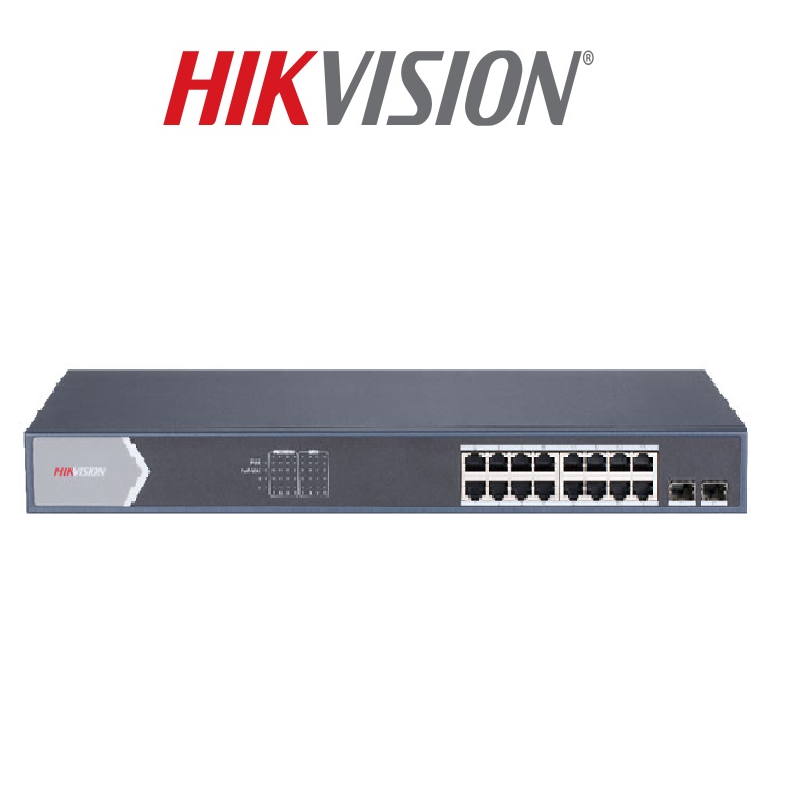 SWITCH ADMIN 16 PUERTOS POE CON PUERTOS 1000M DS-3E1518P-SI