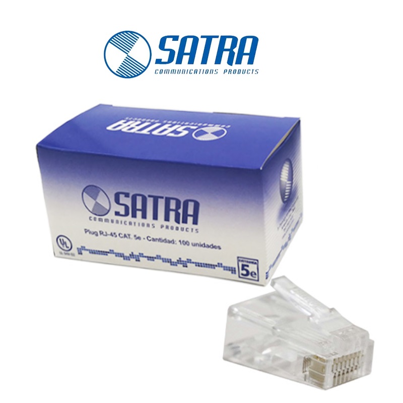 CONECTOR PLUG RJ-45 CAT. 5E SATRA CAJA 100UND