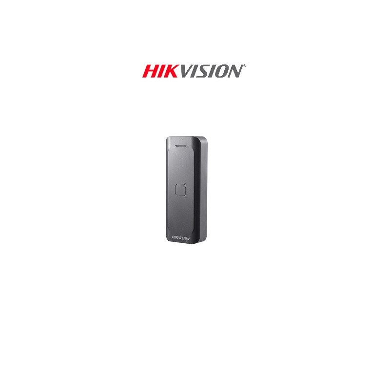 LECTOR DE TARJETAS PROX EM / EXTERIOR IP65 / WIEGAND / INDICADOR LED COMPATIBLE CON CUALQUIER PANEL DS-K1802E