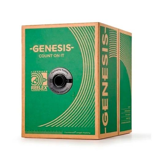 CABLE SOLIDO GENESIS - CABLE FPLR SOLIDO 2X18 ROJO - 1000 PIES