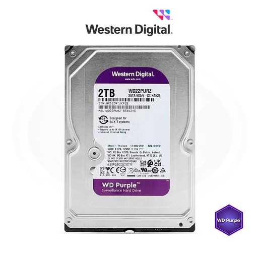 WD DISCO DURO PURPLE 2TB HDD SURVEILLANCE HARD DISK SE-HDD2TB