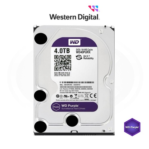WD DISCO DURO PURPLE 4TB HDD SURVEILLANCE HARD DISK SE-HDD4TB