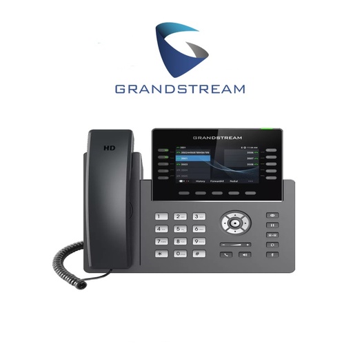 GRP2615 - 10 TECLAS DE LÍNEA CON HASTA 5 CUENTAS SIP WI-FI DE DOBLE BANDA 802.11 A/B/G/N/AC 40 TECLAS BLF DIGITALES INTEGRADAS BLUETOOTH INTEGRADO