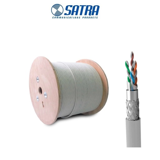 CABLE CAT6 SF/UTP 23AWG 305MT INTERIORES GRIS SATRA