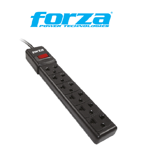 REGLETA NEGRA 6 TOMAS FPS-001B
