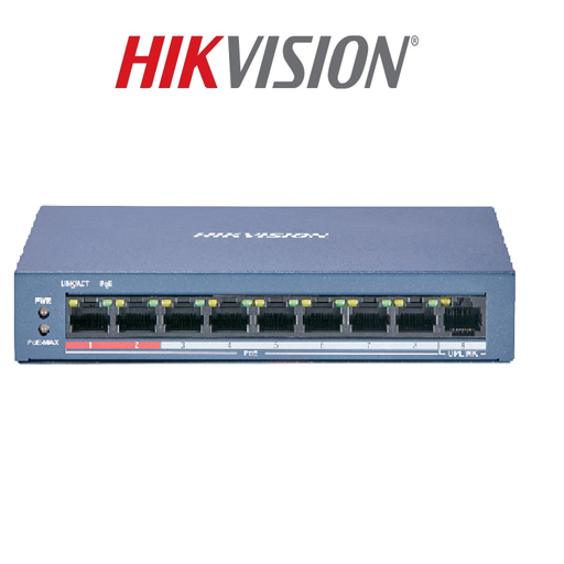 SWITCH 8 PUERTOS POE 100M 58W 250M DS-3E0109P-E/M