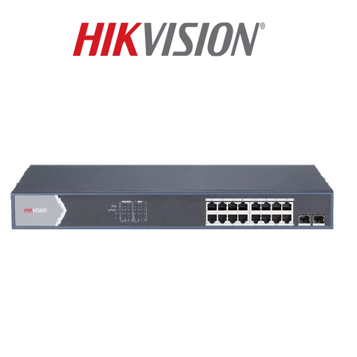 SWITCH ADMIN 16 PUERTOS POE CON PUERTOS 1000M DS-3E1518P-SI