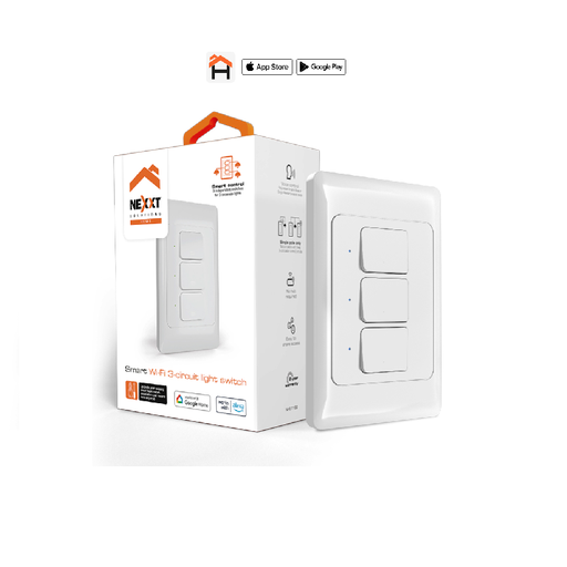 INTERRUPTOR DE 3 CIRCUITOS INTELIGENTE CON CONEXIÓN WI-FI - NHE-T100