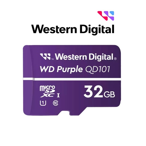 MEMORIA MICROSD WD PURPLE 32GB  VIDEOVIGILANCIA WD-MICROSD-32GB
