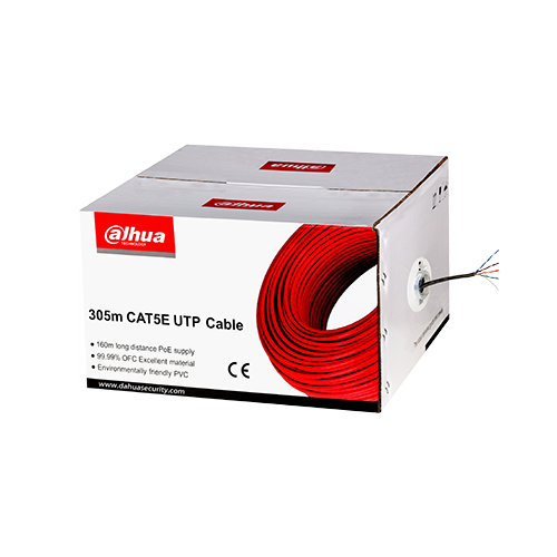 DH-PFM920I-5EUN - CABLE UTP - CAT5E, 305M CAT5E UTP OFC+PVC+FLAME RETARDANT, CE - WEIGHT: 8.6KG, CUSTOMIZED PVC OUTER SHEATH; CE CPR ECA FLAME RETARDANT CLASS CERTIFIED