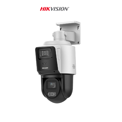 CAMARA IP PTZ DOBLE LENTE, 4MP FIJO, 4MP 360° PANORAMICA 4X ZOOM / DUAL LIGHT IR40 MTS / ACUSENSE / IP66 / POE+ / DARKFIGHTER / MICRO SD DS-2SE3C404MWG-E/14