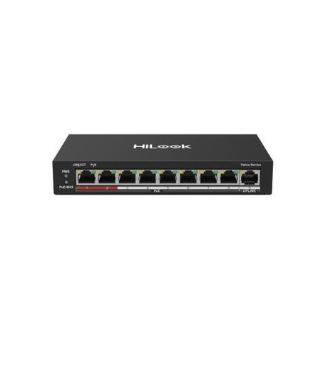 SWITCH POE 8PORT NO ADMINISTRADO FAST ETHERNET  8*PoE/100M -1UPlink/100M 60W NS-0109P-60(B) 